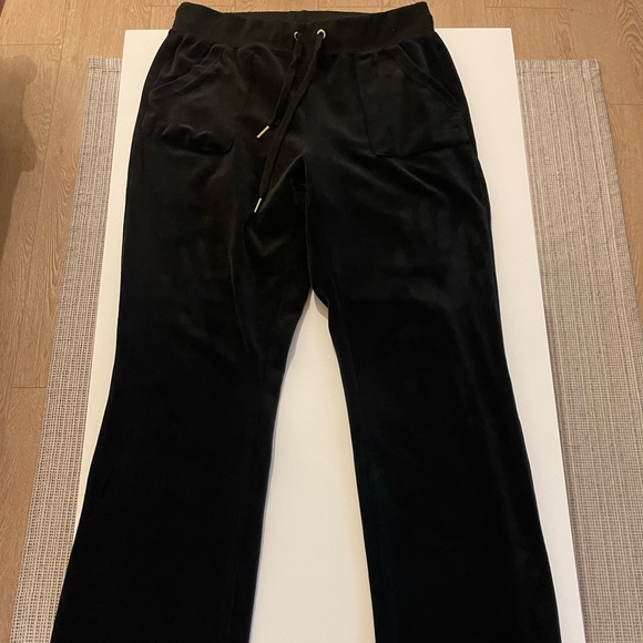 Juicy Couture Black Velour Trackpant Size S - Picture 2 of 6
